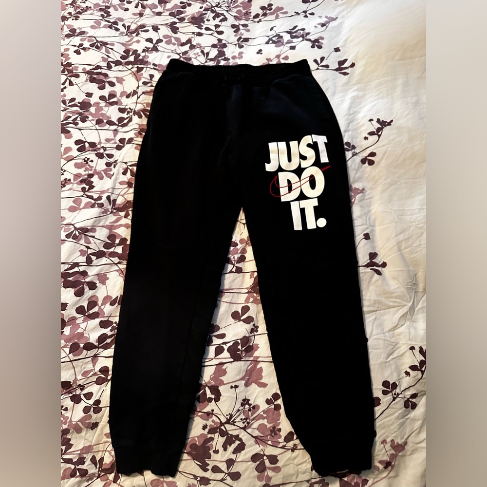Nike Just Do It Black Jogger Sweatpants Large